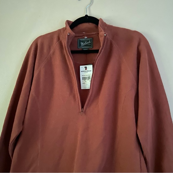 WOOLRICH• womens new highland burnt orange quarter zip pullover size medium nwt - Picture 5 of 15